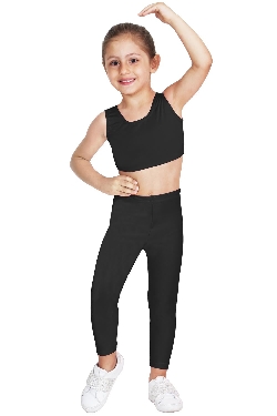 LEGGINS DANZA LYCRA NERO BABY